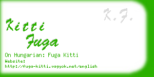 kitti fuga business card
